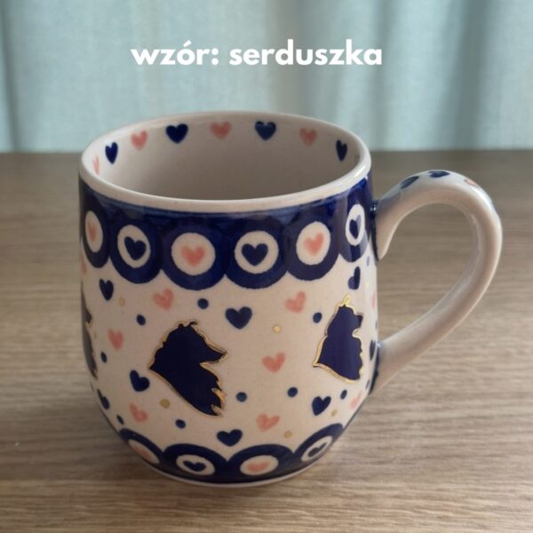 Kubek bolesławiecki 300ml ZE ZWIERZAKIEM personalizowany / różne wzory do wyboru